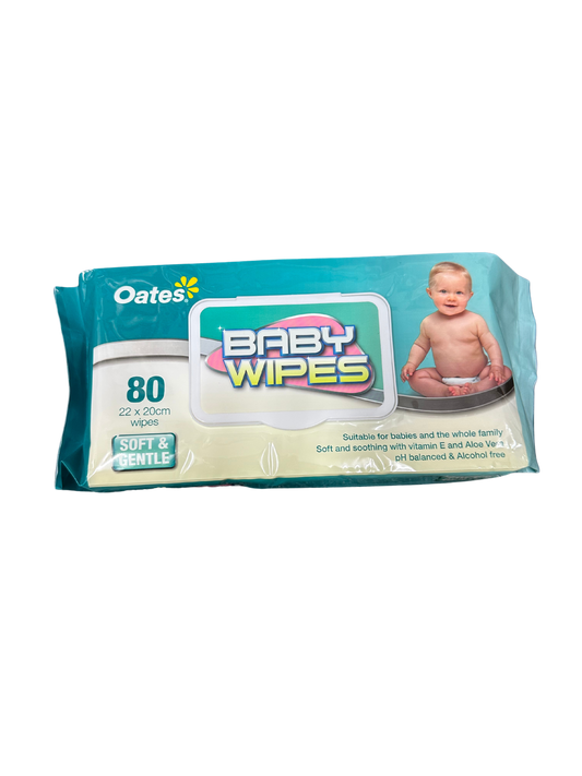 Oates have produced baby wipes larger than most wipes making them a more economical baby wipe. At 20 x 22 cm, they are up to 5 cm larger than other baby wipes.  They come with a handy peel and reseal opening to keep the wipes fresh and you can be confident they are gentle on the skin as they are pH balanced, Alcohol free and are enriched with Vitamin E and Aloe Vera. Mackay
