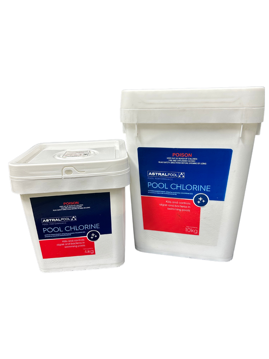 Granular pool chlorine is a granulated form of chlorine used to disinfect and maintain swimming pools and spas. It is a fast-dissolving, effective sanitiser that helps eliminate harmful bacteria, viruses, and algae from the water. Active constituents - 650g/kg available chlorine (cl) present as calcium hypochlorite. Mackay