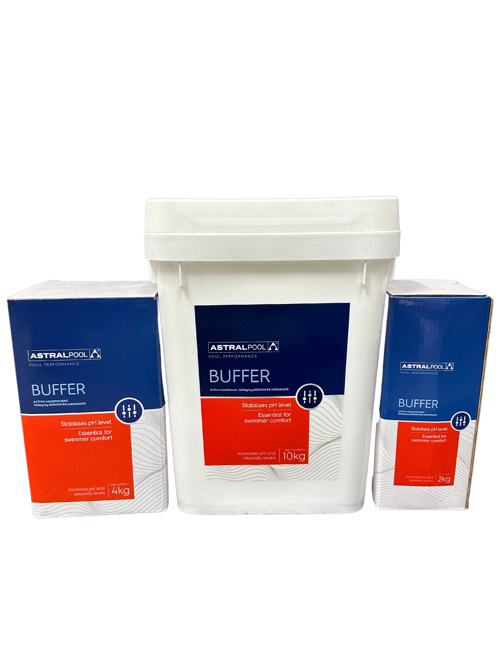 AstralPool Buffer raises total alkalinity to help maintain balanced water chemistry and reduce pH fluctuations.  Dosage per 10,000L: 200g increases Total Alkalinity by 10ppm. Mackay