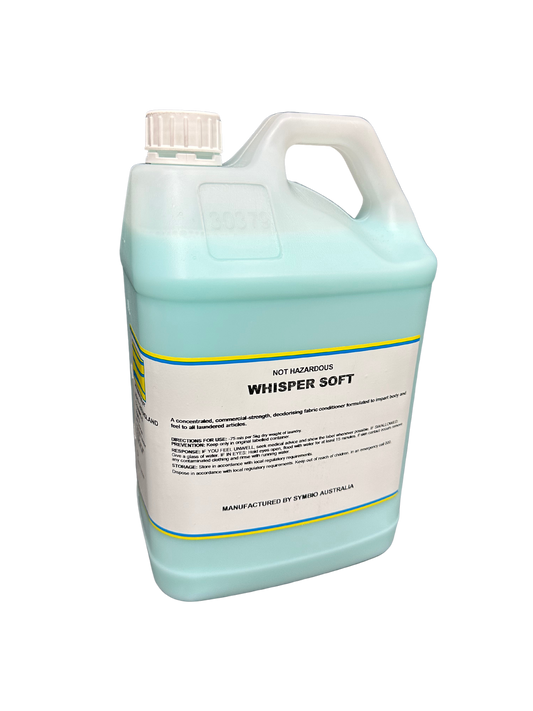 While not essential we know many of you love to use fabric softener so we couldn't leave it off the list completely. Whisper Soft is our concentrated, commercial strength, deoderising fabric conditioner formulated to enhance the texture and quality of your laundry, making it feel soft and fuller. Mackay