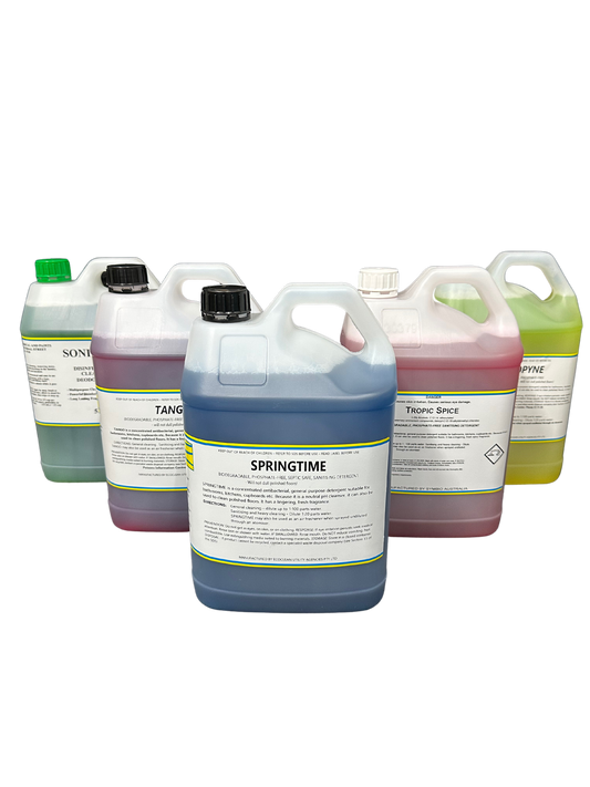 Versatile 3-in-1 Cleaner: Cleans, Sanitises, Deodorises. Ideal for bathrooms, kitchens, floors, and more. Various fragrances available. Choose Springtime or other scents. Clean for visuals. Sanitise for safety. Deodorise for freshness.